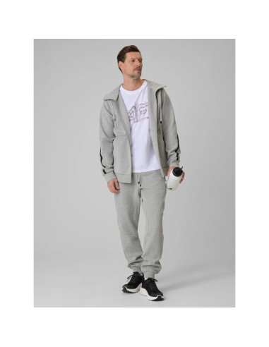Bluza dresowa regular z kapturem męska 4f 4frss26tswsm2974-27m