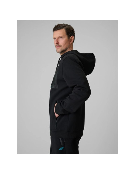 Bluza dresowa regular z kapturem męska 4f 4frss26tswsm2975-20s