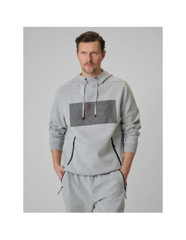 Bluza dresowa regular z kapturem męska 4f 4frss26tswsm2975-20s