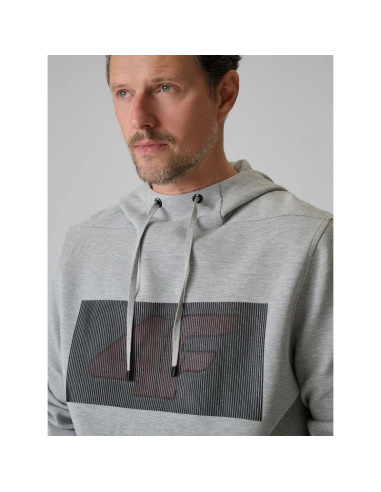 Bluza dresowa regular z kapturem męska 4f 4frss26tswsm2975-20s