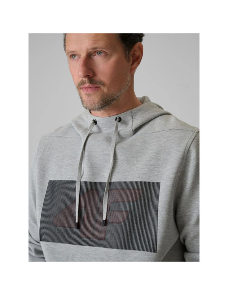 Bluza dresowa regular z kapturem męska 4f 4frss26tswsm2975-20s