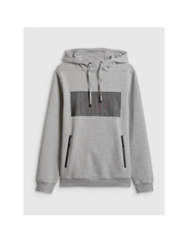 Bluza dresowa regular z kapturem męska 4f 4frss26tswsm2975-20s