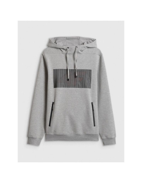 Bluza dresowa regular z kapturem męska 4f 4frss26tswsm2975-20s