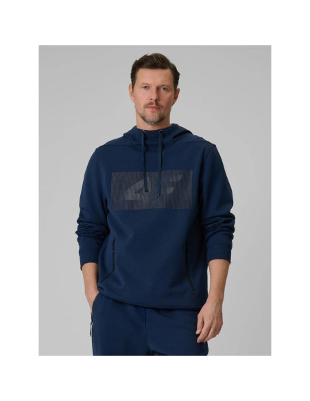 Bluza dresowa regular z kapturem męska 4f 4frss26tswsm2975-20s