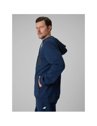 Bluza dresowa regular z kapturem męska 4f 4frss26tswsm2975-20s