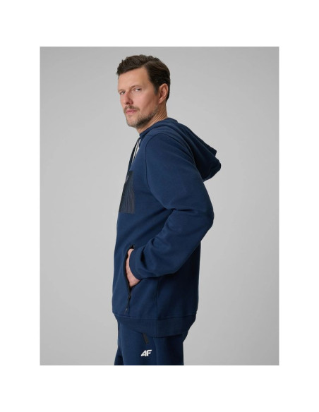 Bluza dresowa regular z kapturem męska 4f 4frss26tswsm2975-20s