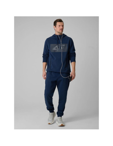 Bluza dresowa regular z kapturem męska 4f 4frss26tswsm2975-20s