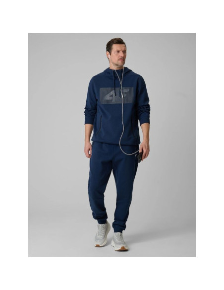 Bluza dresowa regular z kapturem męska 4f 4frss26tswsm2975-20s