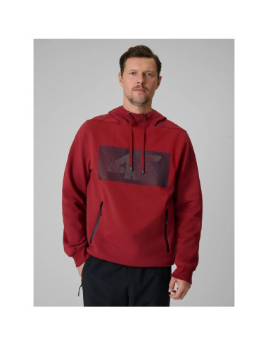 Bluza dresowa regular z kapturem męska 4f 4frss26tswsm2975-20s