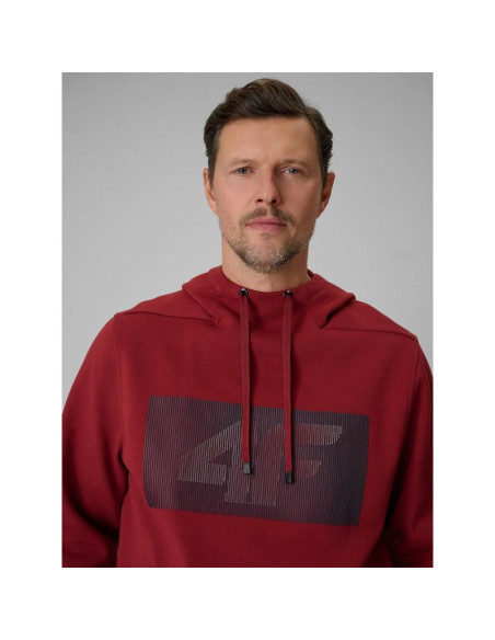 Bluza dresowa regular z kapturem męska 4f 4frss26tswsm2975-20s