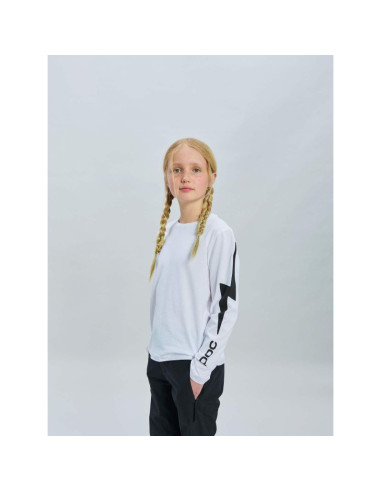 Koszulka poc l/s tee jr biały