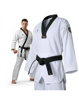 Dobok do taekwondo mtx 2 black - atest world taekwondo (wt) | mooto