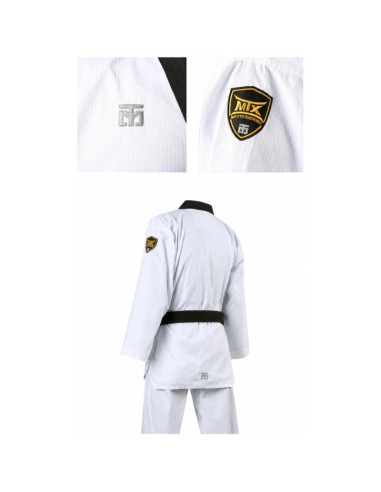 Dobok do taekwondo mtx 2 black - atest world taekwondo (wt) | mooto