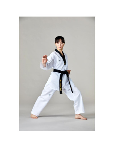 Dobok do taekwondo mtx 2 black - atest world taekwondo (wt) | mooto