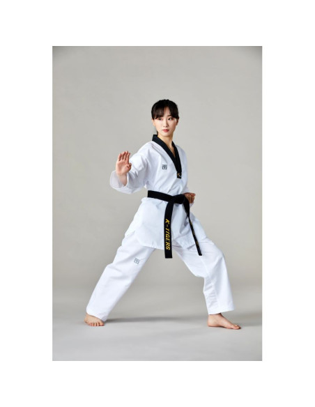 Dobok do taekwondo mtx 2 black - atest world taekwondo (wt) | mooto