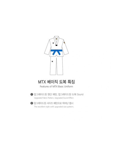 Dobok do taekwondo mtx 2 - atest world taekwondo (wt) | mooto