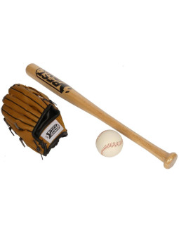 Zestaw do baseballa kij piłka i rękawica best sporting