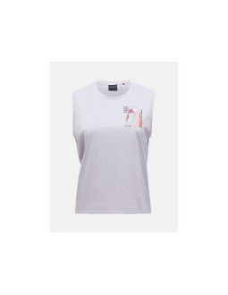 Koszulka damska peak performance w explore graphic sleeveless kolor szary