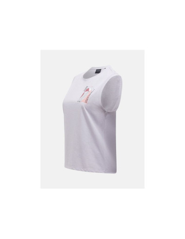 Koszulka damska peak performance w explore graphic sleeveless kolor szary