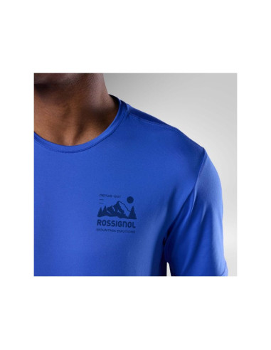 Koszulka męska rossignol m graphic active tee niebieska