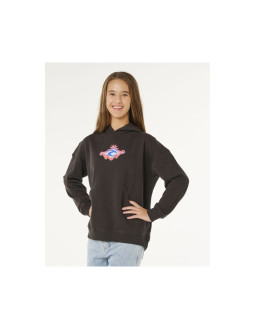 Bluza dziewczęca rip curl sunshine squad hood - girl czarna 2