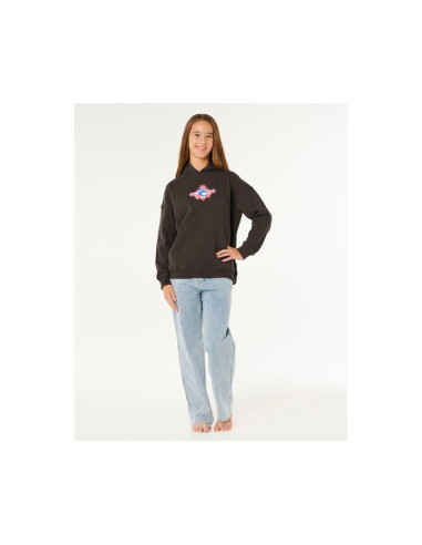 Bluza dziewczęca rip curl sunshine squad hood - girl czarna
