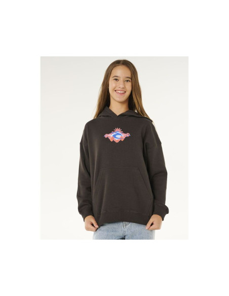 Bluza dziewczęca rip curl sunshine squad hood - girl czarna