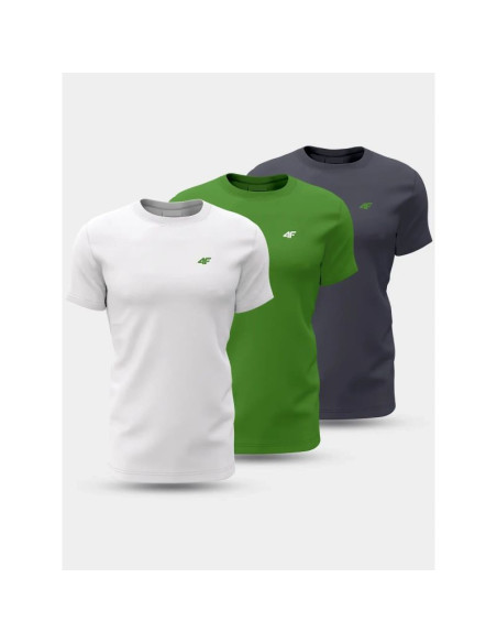 T-shirt męski (zestaw koszulek 3 szt.) 4f 4fwss26ttshm4216-90s