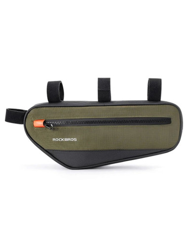 Torba rockbros 30120079001 rowerowa na ramę 1,7 l - zielono-czarna
