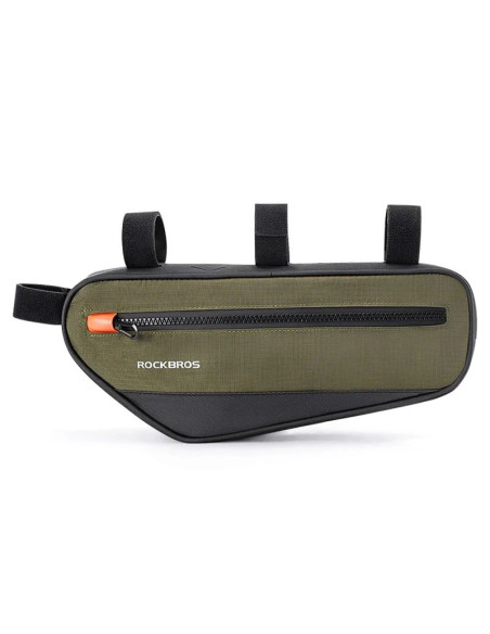 Torba rockbros 30120079001 rowerowa na ramę 1,7 l - zielono-czarna