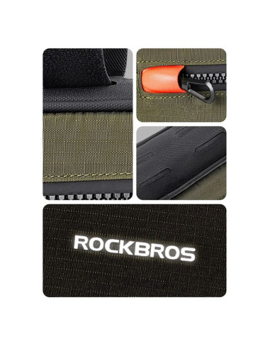 Torba rockbros 30120079001 rowerowa na ramę 1,7 l - zielono-czarna
