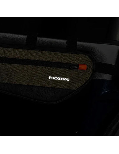 Torba rockbros 30120079001 rowerowa na ramę 1,7 l - zielono-czarna