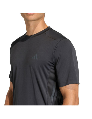 Koszulka męska adidas tech essentials workout 3-stripes czarna kq7485