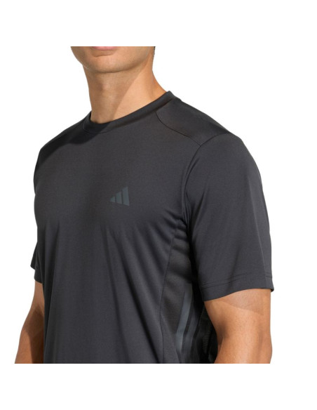 Koszulka męska adidas tech essentials workout 3-stripes czarna kq7485