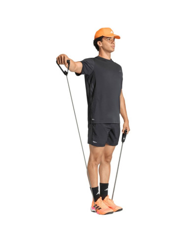 Koszulka męska adidas tech essentials workout 3-stripes czarna kq7485