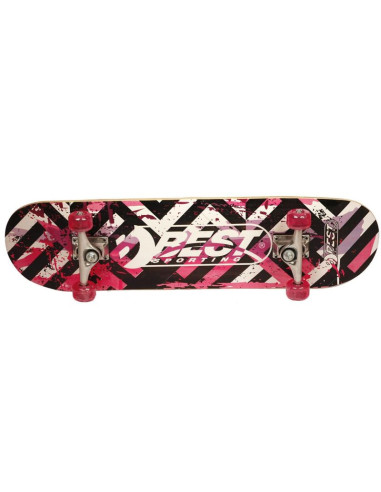 Deskorolka drewniana street pink best sporting