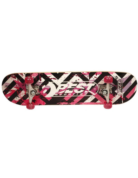 Deskorolka drewniana street pink best sporting