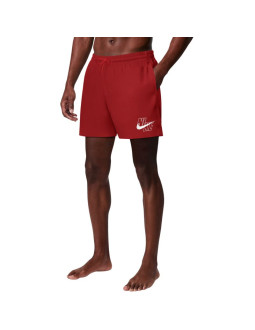 Spodenki kąpielowe nike logo lap 5" volley czerwone nessg574 614