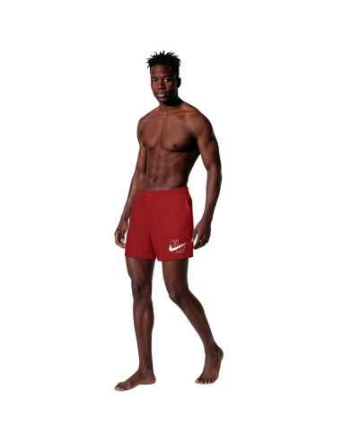 Spodenki kąpielowe nike logo lap 5" volley czerwone nessg574 614