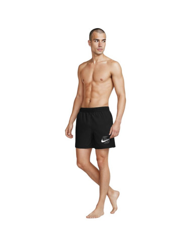 Spodenki kąpielowe nike logo lap 5" volley czarne nessg574 001