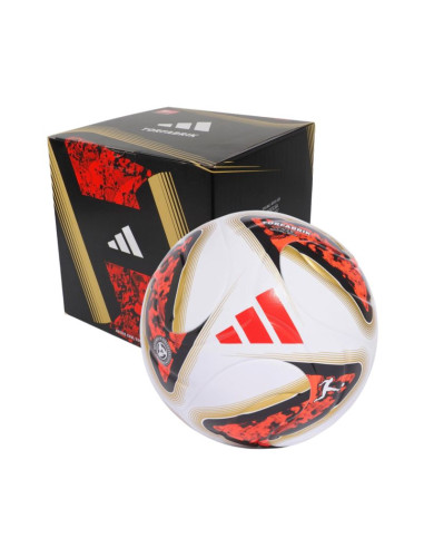 Piłka nożna adidas bundesliga 26/27 torfabrik league box biało-pomarańczowo-złota hy5057