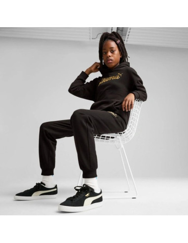 Puma bluza dziecięca sportowa kangurka ess+ script dla dziewczynki