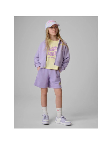 Bluza dresowa loose z kapturem dziewczęca 4f 4fjrss26tswsf2936-52s