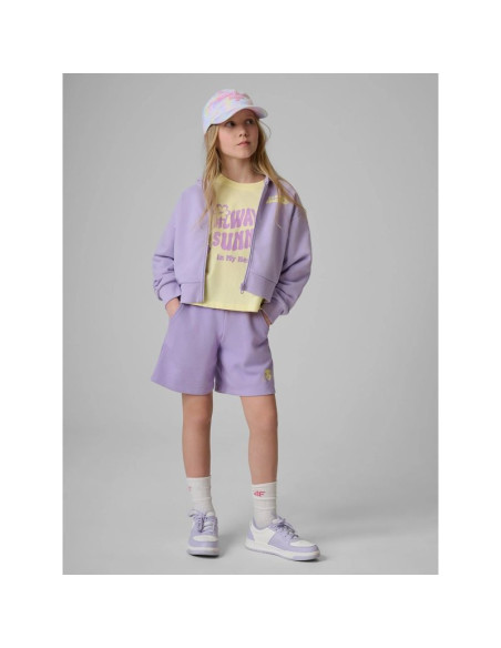 Bluza dresowa loose z kapturem dziewczęca 4f 4fjrss26tswsf2936-52s