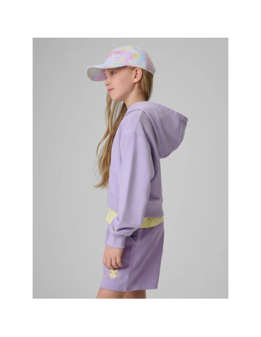 Bluza dresowa loose z kapturem dziewczęca 4f 4fjrss26tswsf2936-52s