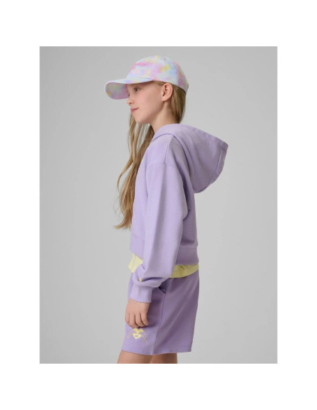 Bluza dresowa loose z kapturem dziewczęca 4f 4fjrss26tswsf2936-52s