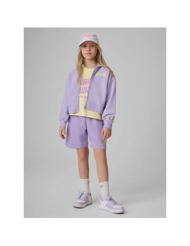 Bluza dresowa loose z kapturem dziewczęca 4f 4fjrss26tswsf2936-52s