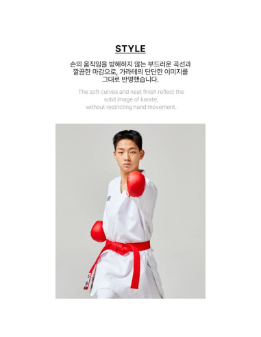 Rękawice do karate - mitts 2 red wkf | mooto