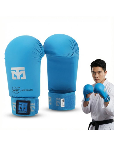 Rękawice do karate - mitts 2 blue wkf | mooto