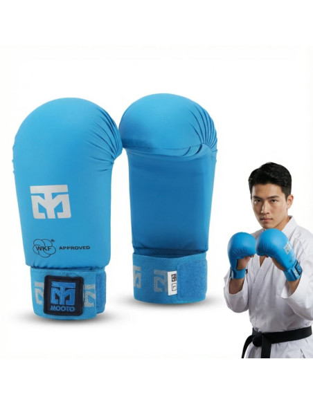 Rękawice do karate - mitts 2 blue wkf | mooto